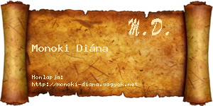 Monoki Diána névjegykártya